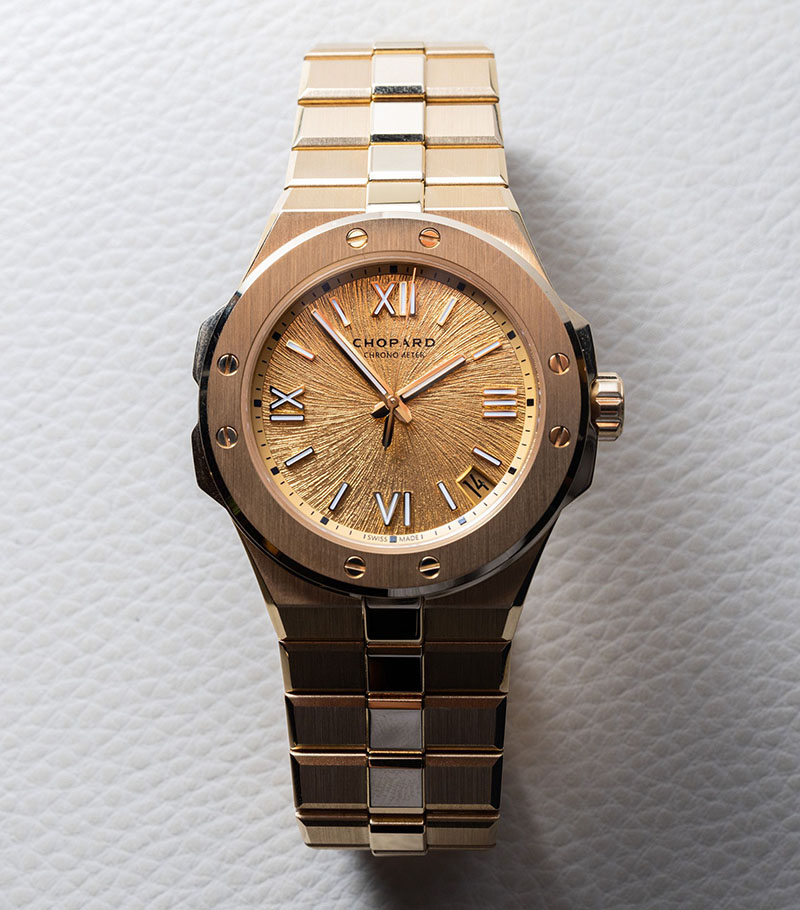 萧邦高山鹰41毫米18k黄色手表，高品质结构腕表！（图）